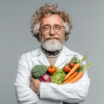 Nutritionist consultând o persoană în vârstă